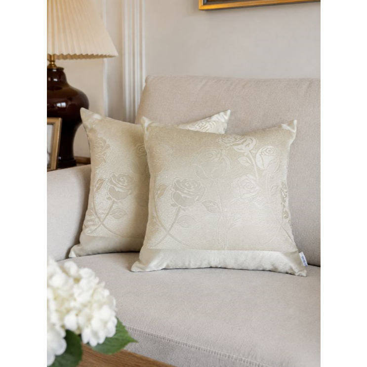 SOFA DECORATIVE PILLOW 40X40CM ดอกกุหลาบยกระดับ
