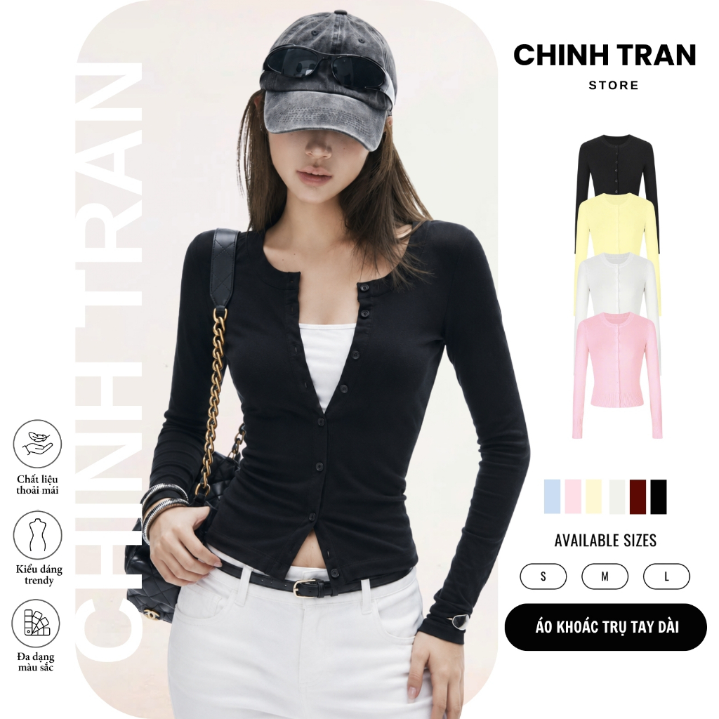 เสื้อคาร์ดิแกนคอเต่าแขนยาวหลากสี - ร้านชิน