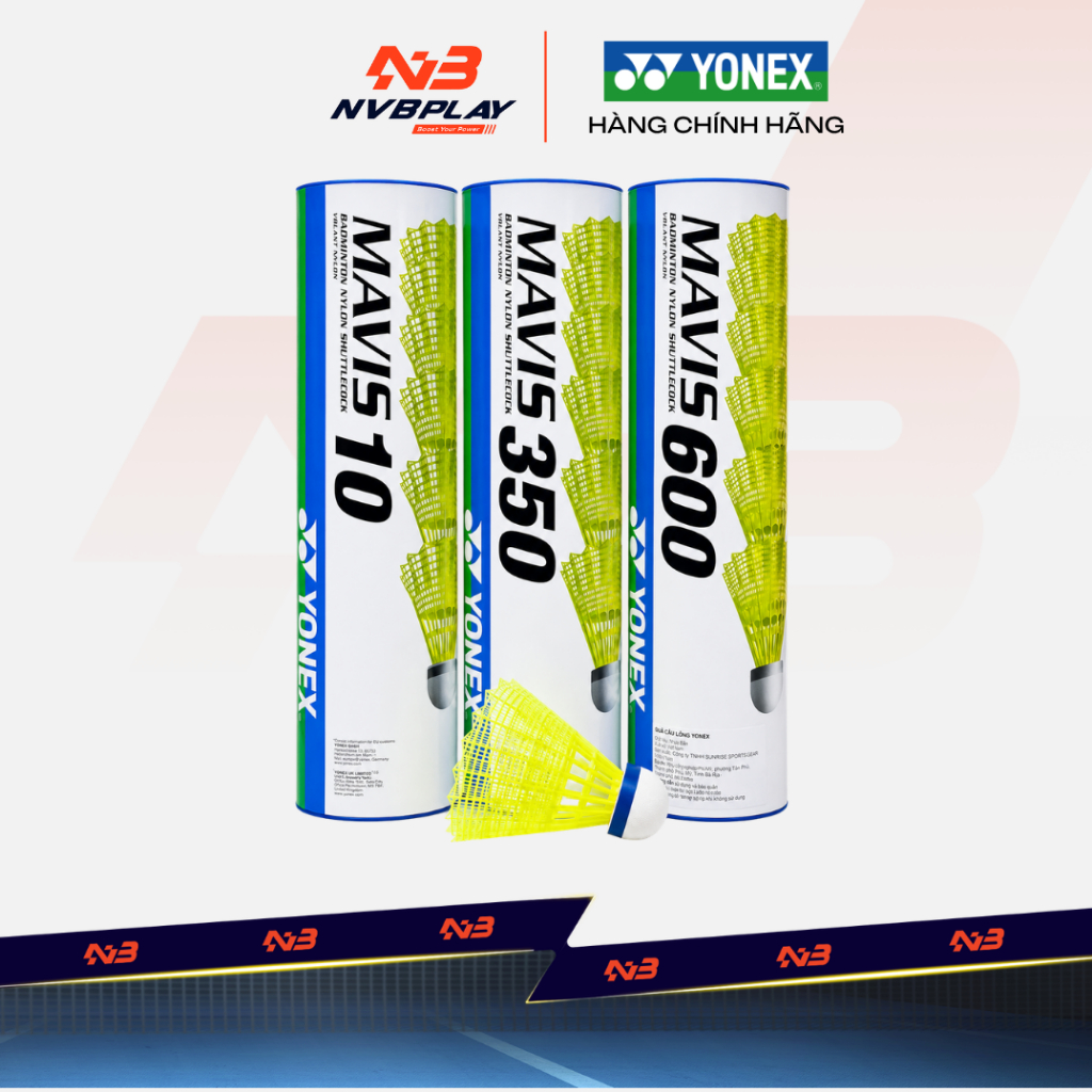 [GENUINE] ท่อแบดมินตัน Yonex Mavis 10/350/600 - แบดมินตันพลาสติก Yonex ความทนทานที่โดดเด่น 6 ลูกบอลห