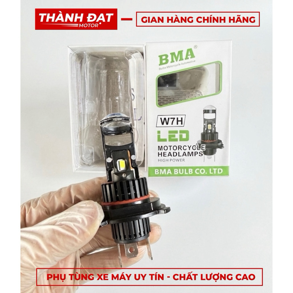 BMA W7H ไฟหน้า LED มอเตอร์ไซค์ พร้อมขา H4 (3 ขา) สําหรับรถมอเตอร์ไซค์