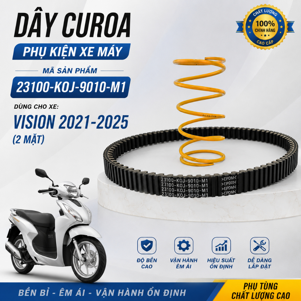 Vision 2021–2025 สายพานรถยนต์ (2 ด้าน) KOJ (23100-K0J-90001-M1) – สินค้าคุณภาพสูง ทนทานสูง