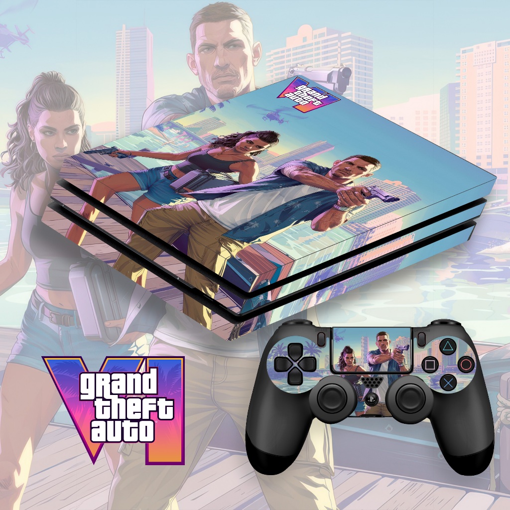 [PS4] Skin สําหรับคอนโซลเกมธีม GTA6-VI/2