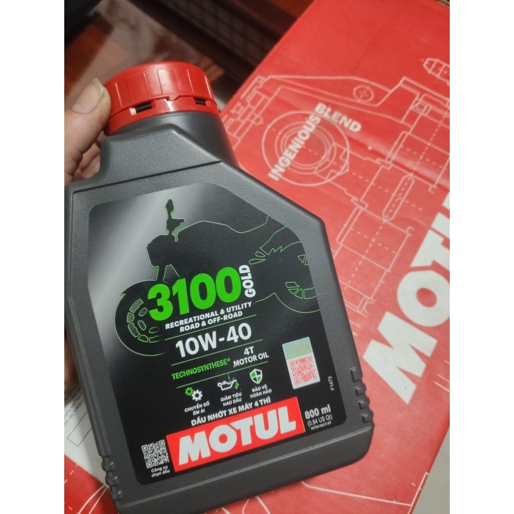 MOTUL 3100 GOLD 10W 40 800 ml น้ํามันหล่อลื่นรถจักรยานยนต์ MOTUL 3100 GOLD 800 ML 10W 40