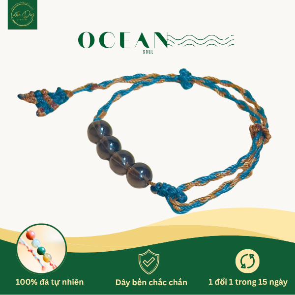 สร้อยข้อมือ Smoky Quartz Smoky Stone - หมอกนํากลับมาเอง - Lolita DIY