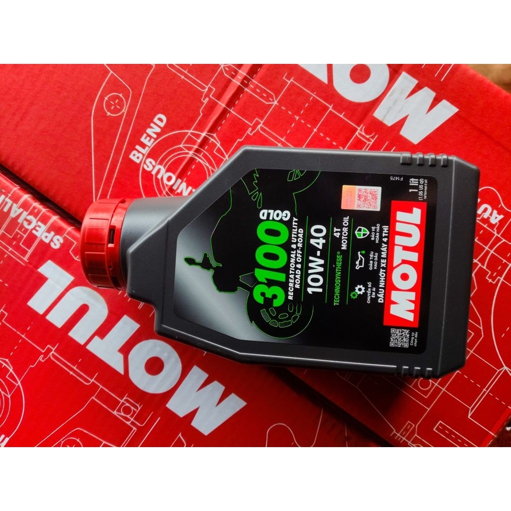 10 ขวด MOTUL 3100 GOLD 10W 40 1 ลิตรน้ํามันหล่อลื่นรถจักรยานยนต์ MOTUL 3100 GOLD 10W 40 1 LITER