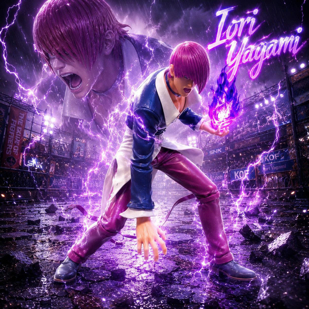 โมเดลเกม The King of Fighters Fighting - Iori Yagami