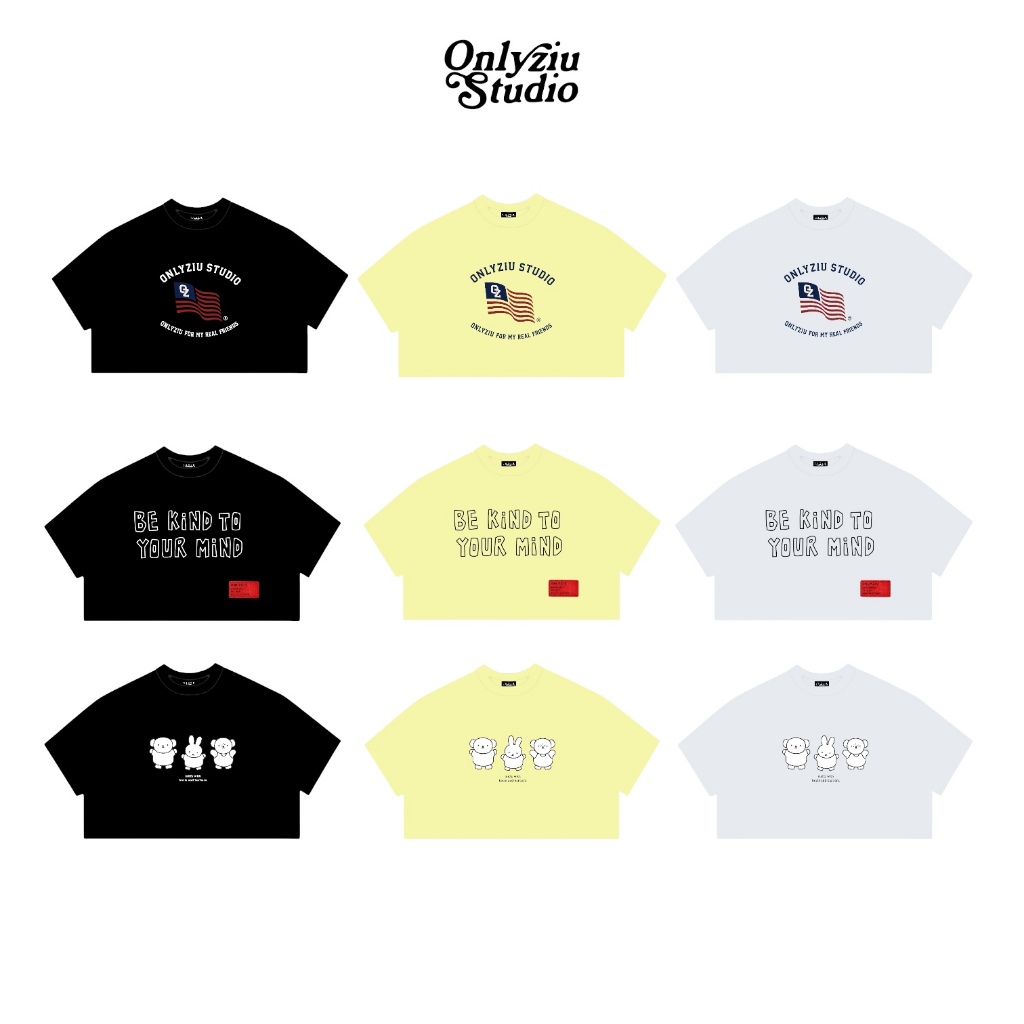 [ใหม่] ONLYZIU หลวมรูปแบบโครเชต์เสื้อยืดท้องถิ่นยี่ห้อ Boxy แขนสั้นผ้าฝ้าย 250gsm ผู้หญิงเซ็กซี่ Hot