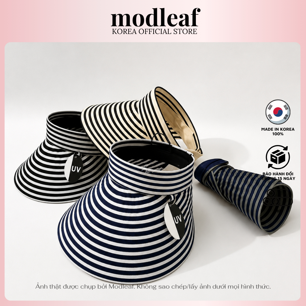 Modleaf Riviera Hat หมวกกันแดดครึ่งหัวปีกกว้างเกาหลี