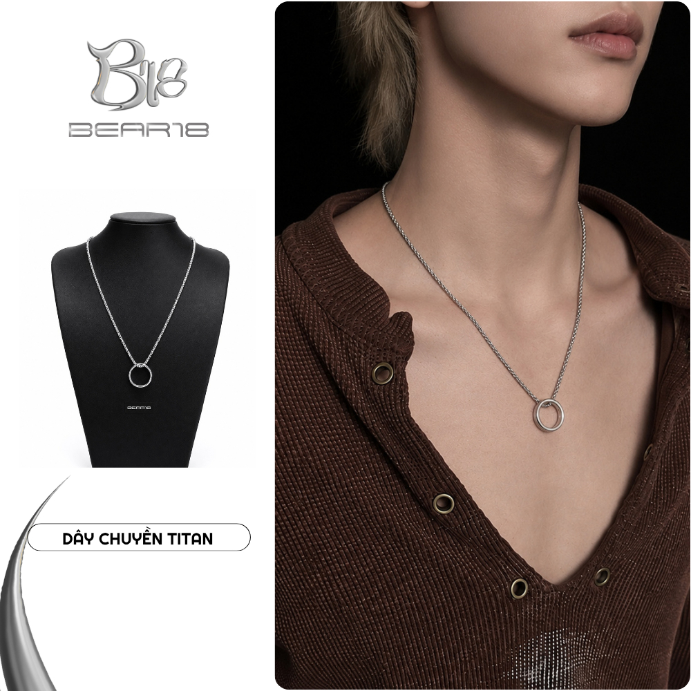 สร้อยคอและสร้อยคอ STAINLESS TITAN STEEL เครื่องประดับดีไซน์เนอร์ unisex ใส่ได้ทั้งชายและหญิง BEAR18-