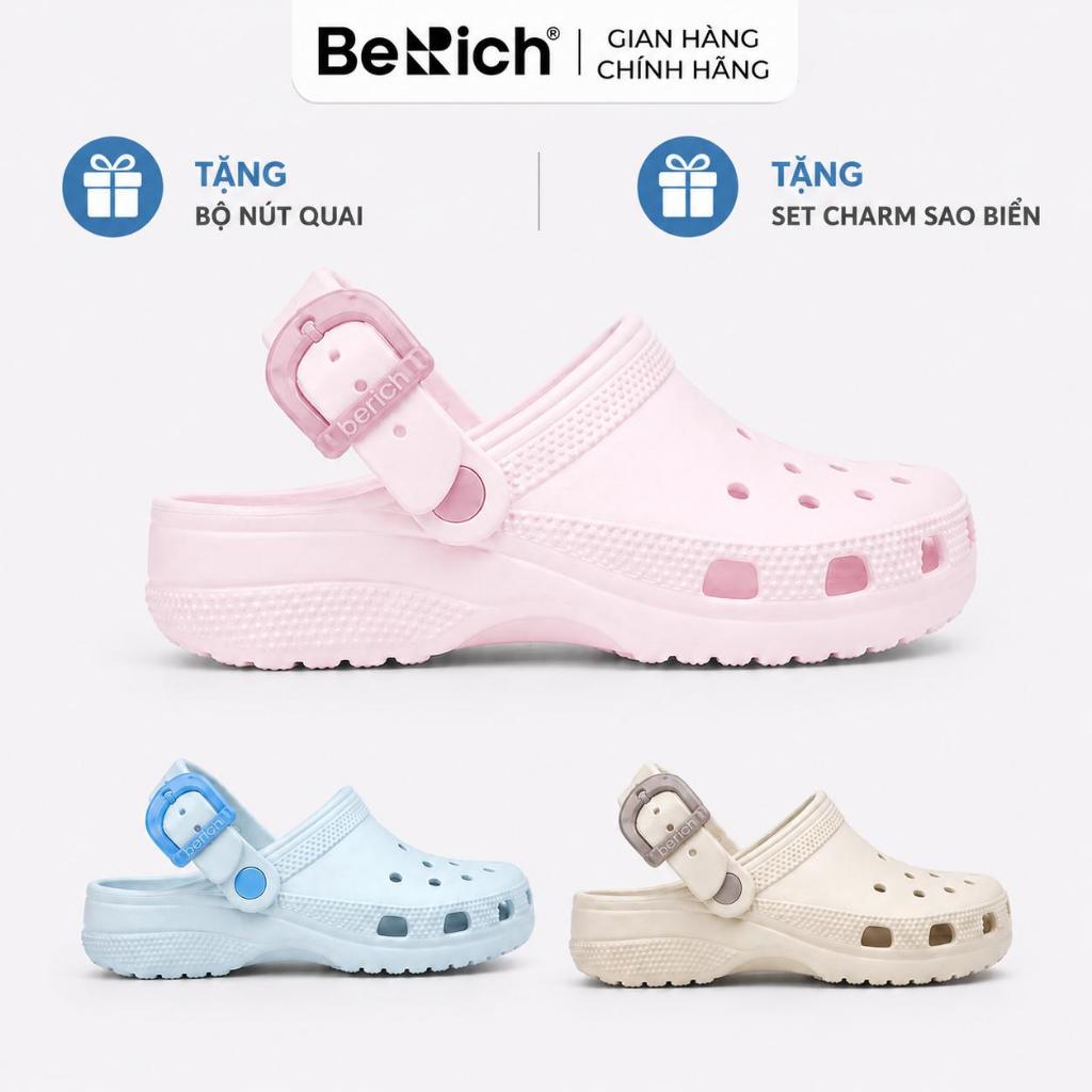 [GIVE CHARM] BERICH Buckle Clog EVA รองเท้าแตะสําหรับบุรุษและสตรีพร้อมตาไก่พลาสติก รองเท้าแตะชายหาดก