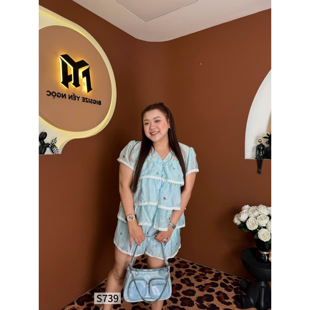 GREEN SILK TURNAL SET (S739) - Bigsize เยนนอค 60-90กก.