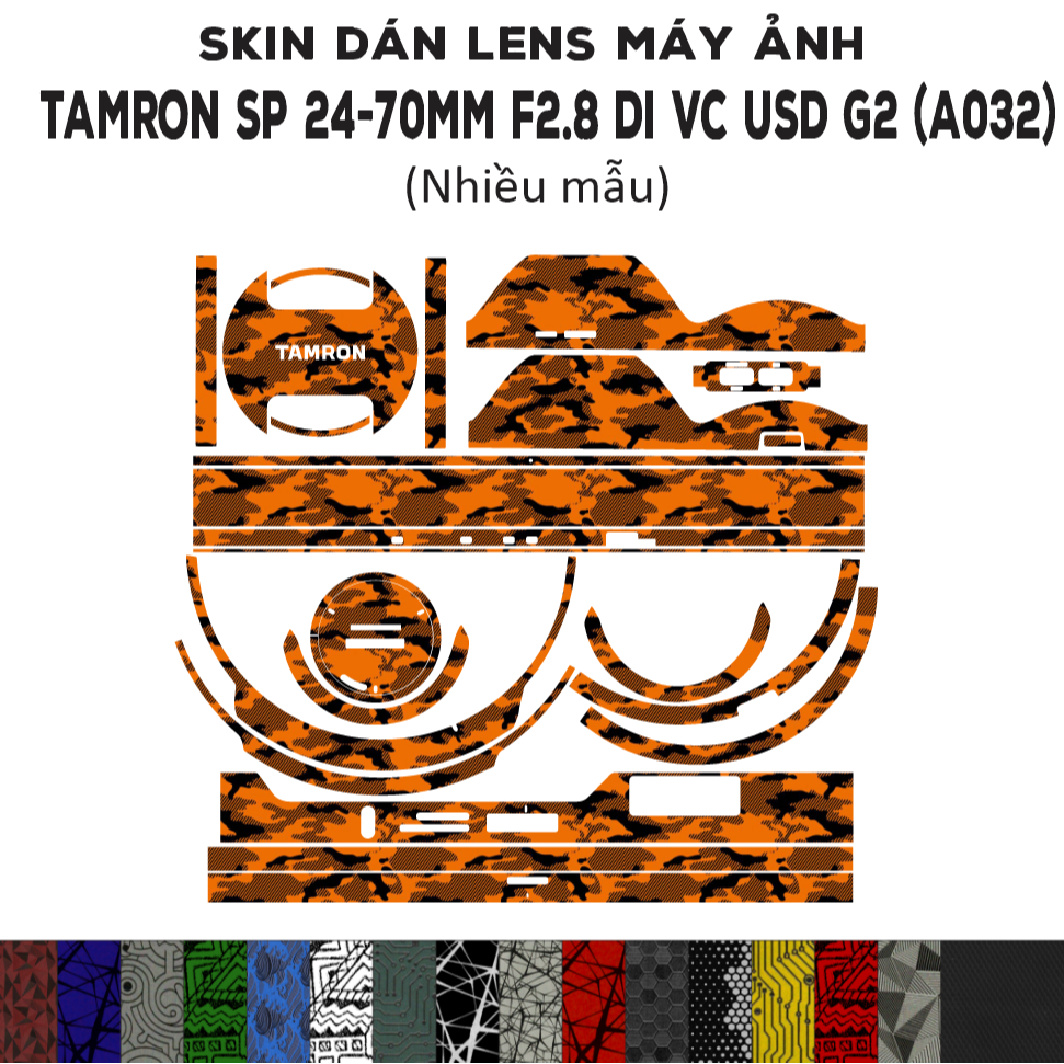 Tamron SP 24-70mm f2.8 Di VC USD G2 (A032) เลนส์สกิน (หลายรุ่น) | Decal Film 3M สติ๊กเกอร์กันรอยเลนส
