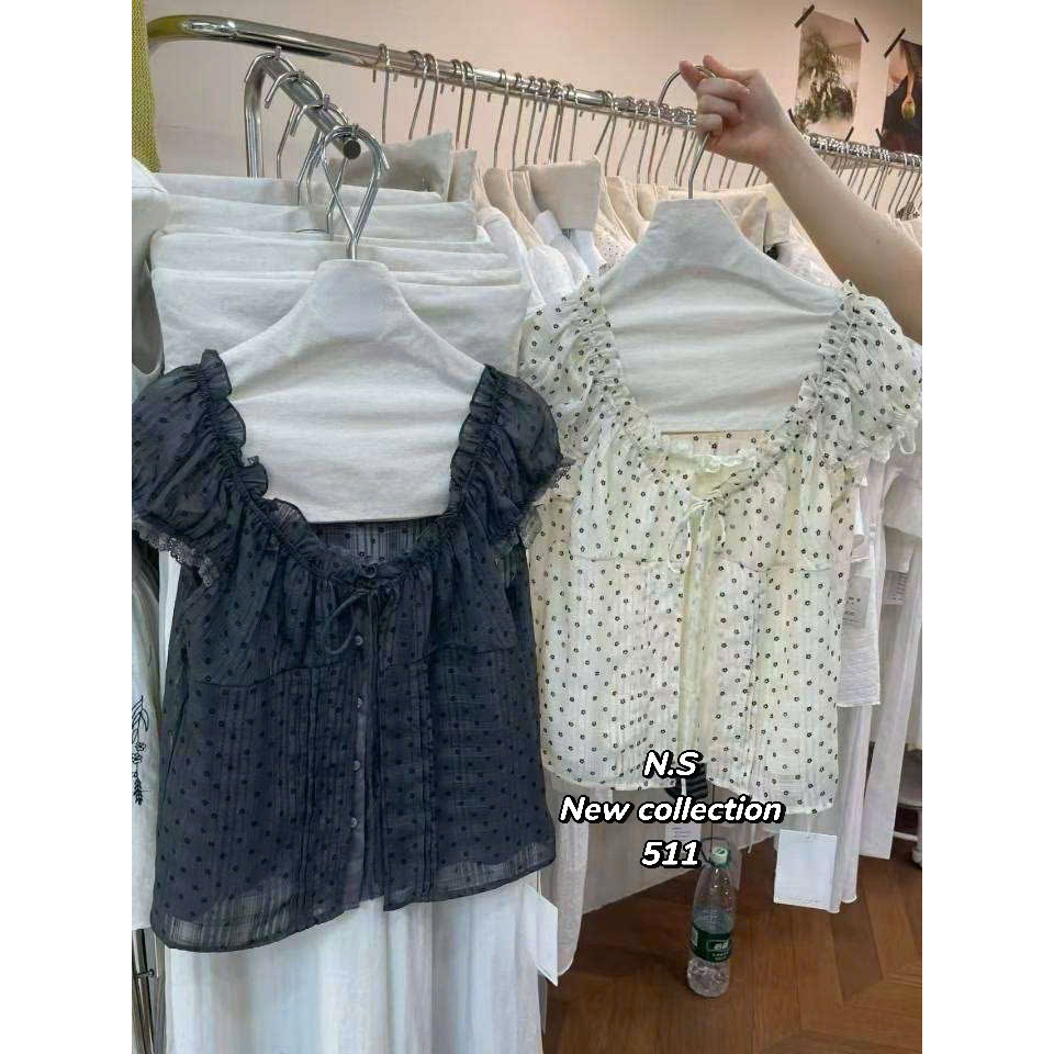 511 เสื้อลายจุด 2 ชั้น