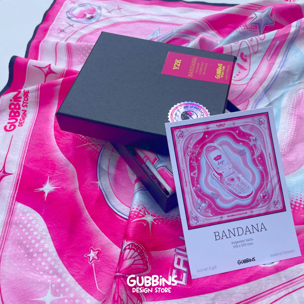 Bandana/ Y2K by Gubbins Design Store - 57x57 ซม