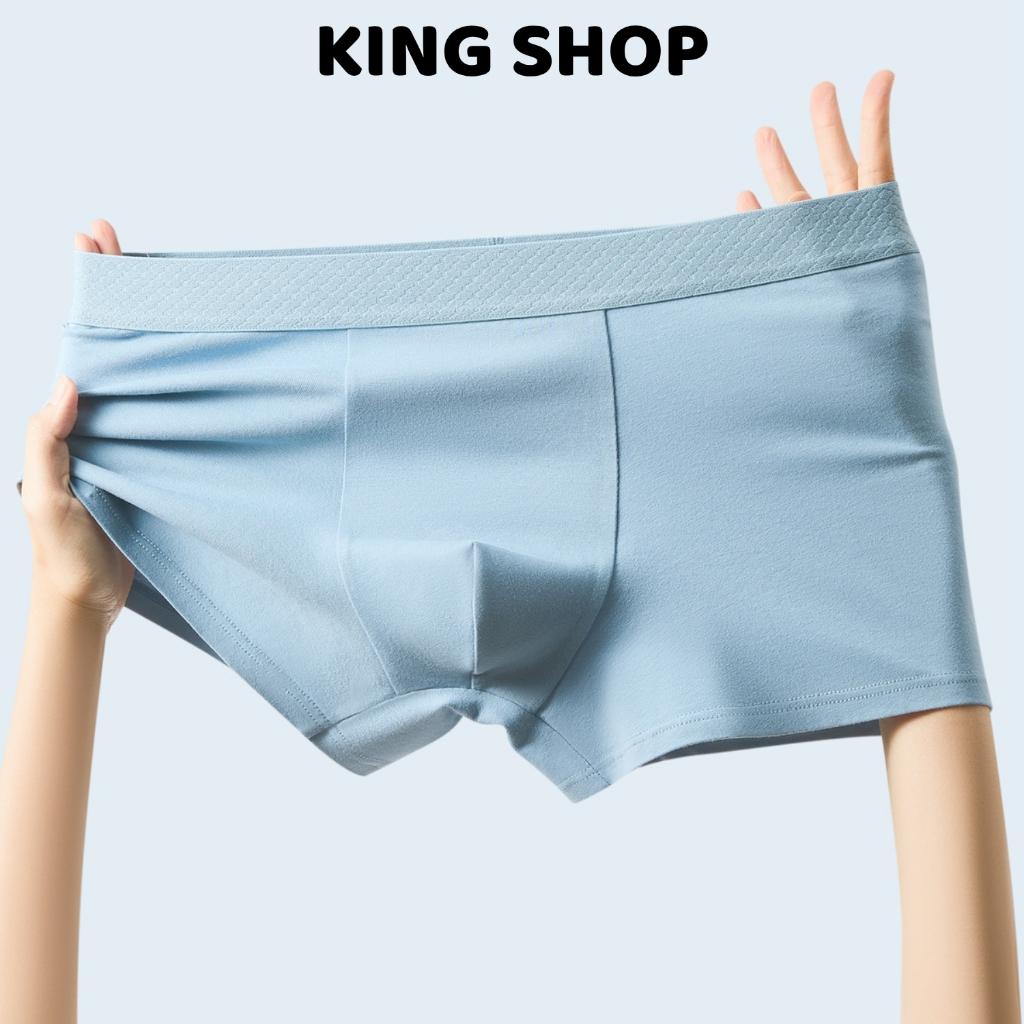 กางเกงชั้นในชายผ้าฝ้ายทรงต้นขาหลากสีที่สะดุดตา, King Shop N-777 กางเกงบ็อกเซอร์ด้านล่าง 2 ชั้นระบายอ