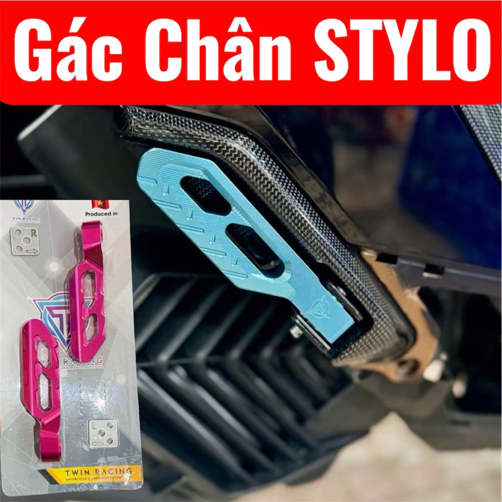 STYLO160 CNC 3D Solid Aluminium 6061 Footrest พร้อม Anode ป้องกันออกซิเดชั่น