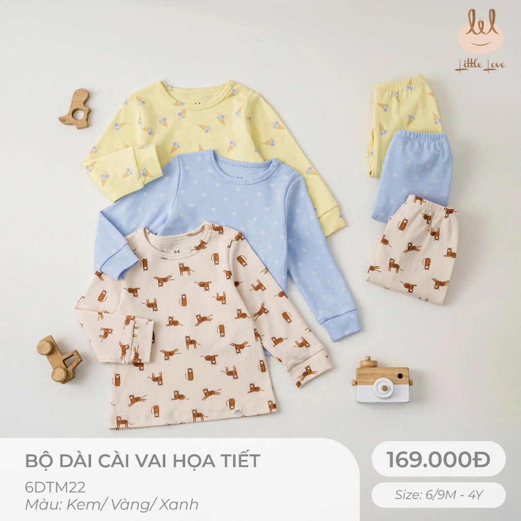 Slim Long Sleeve Set for 4 Seasons with Lil Little Love Pattern [นุ่ม-ยางยืดเล็กน้อย-ช่วยให้อบอุ่นได