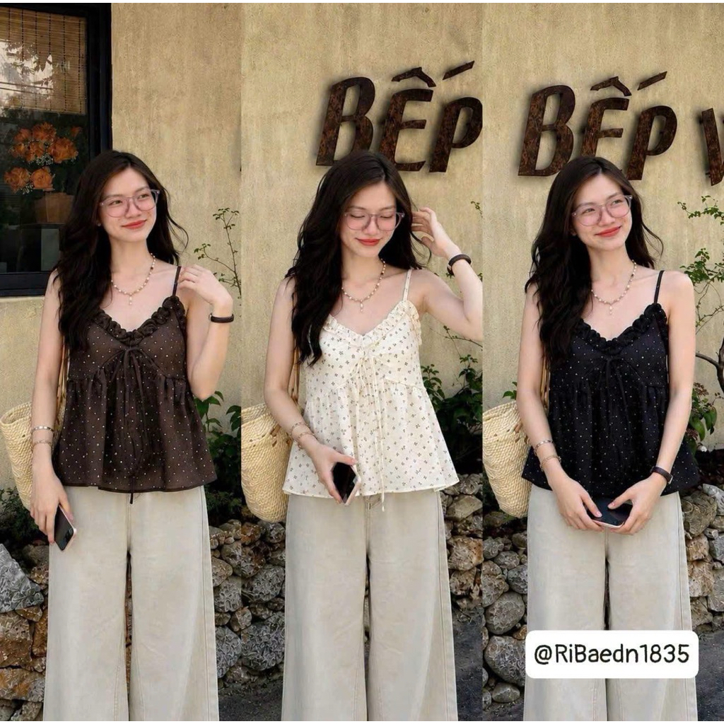 เสื้อคล้องคอลายดอกไม้ Bbd