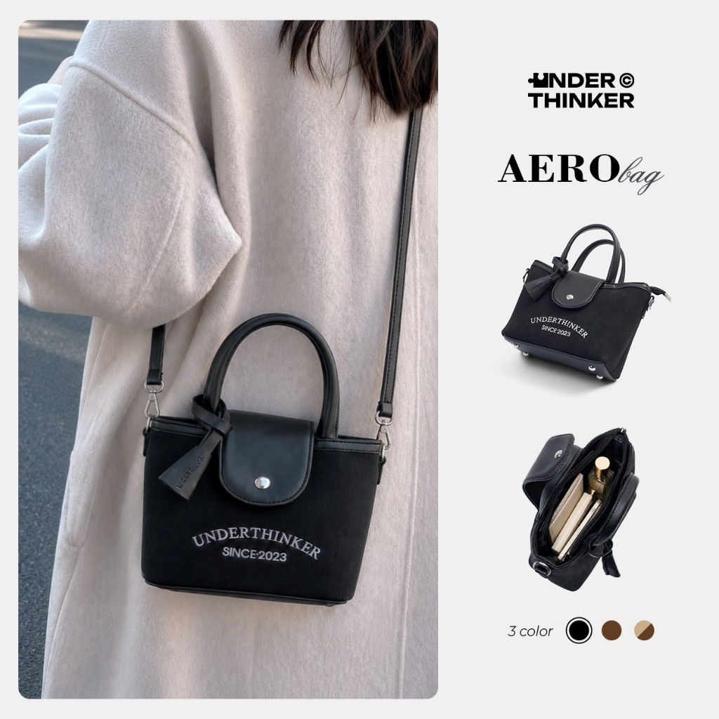 AERO Unisex Suede & PU Leather Crossbody Bag Premium Fashion Shoulder Bag | UNDERTHINKER