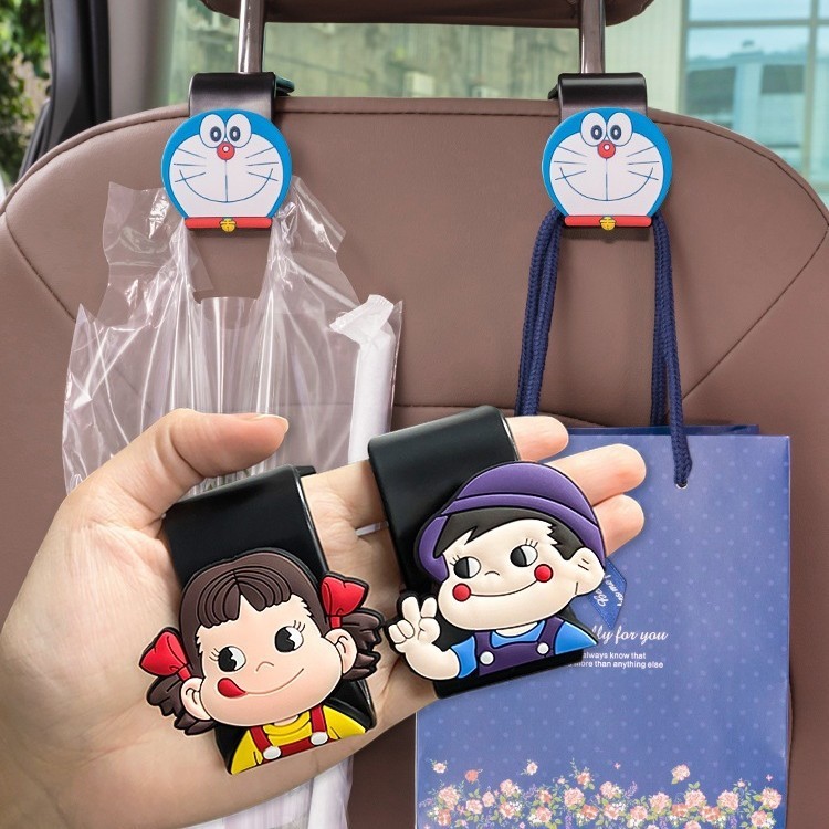 น่ารัก 3D icon S-shaped Car Hanger ไม้แขวนเสื้อสําหรับกระเป๋า เครื่องดื่ม อาหารหลีกเลี่ยงหกกับ Funny