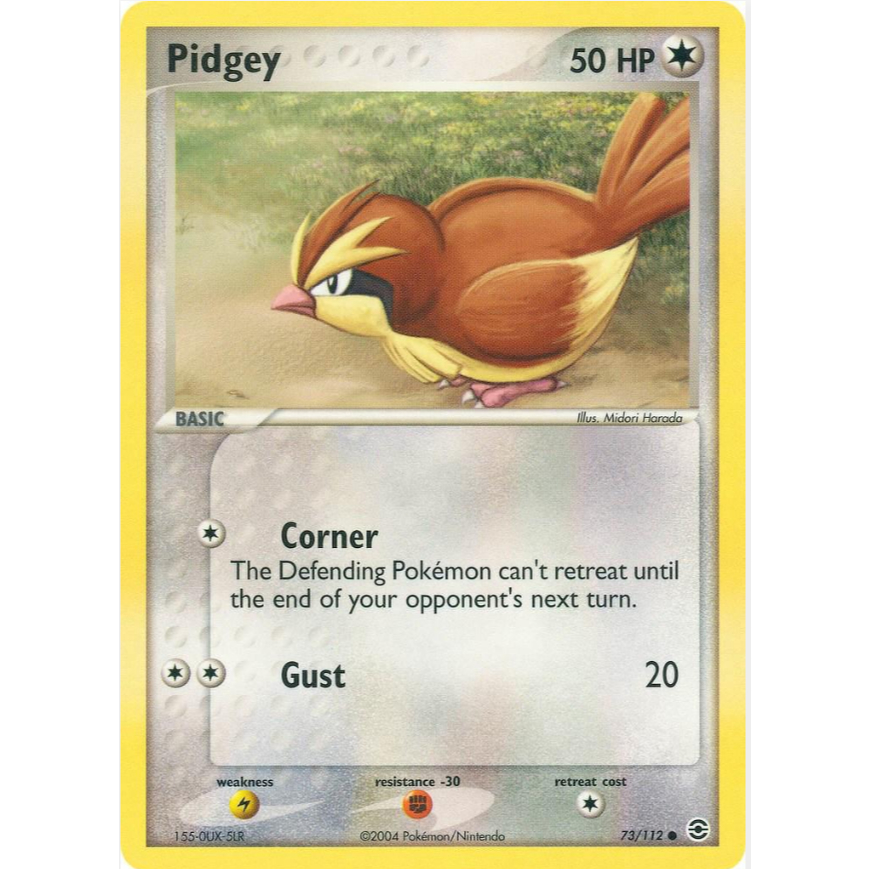 [การ์ดโปเกมอน TCG] Pidgey 73/112 ทั่วไป