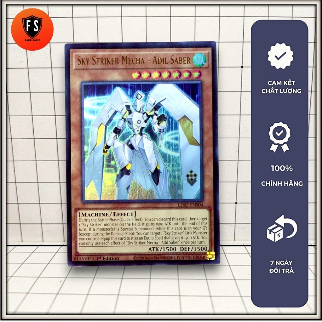 [FS Shop] การ์ด yugioh ของแท้ Sky Striker Mecha - Adil Saber (หายากมาก)