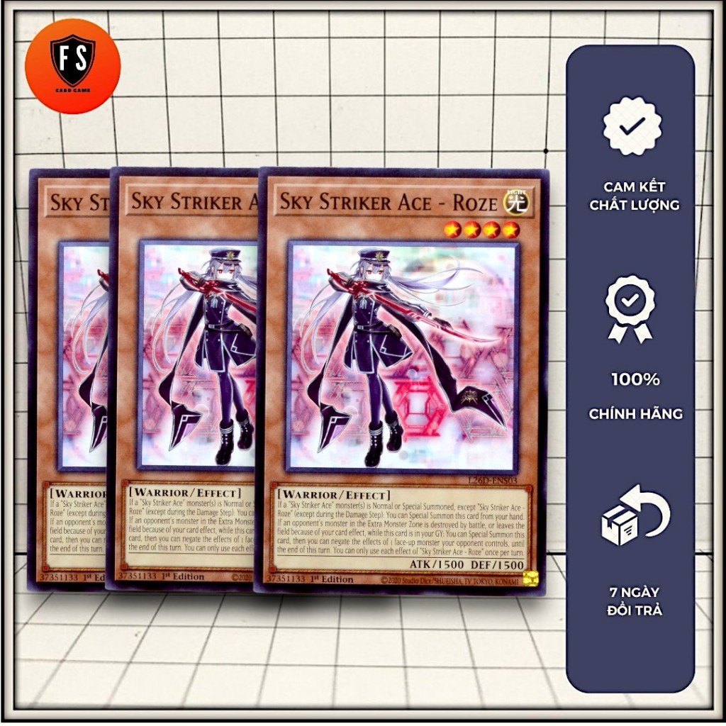 [FS Shop] การ์ด yugioh ของแท้ Set 3 Sky Striker Ace - Roze (ทั่วไป)