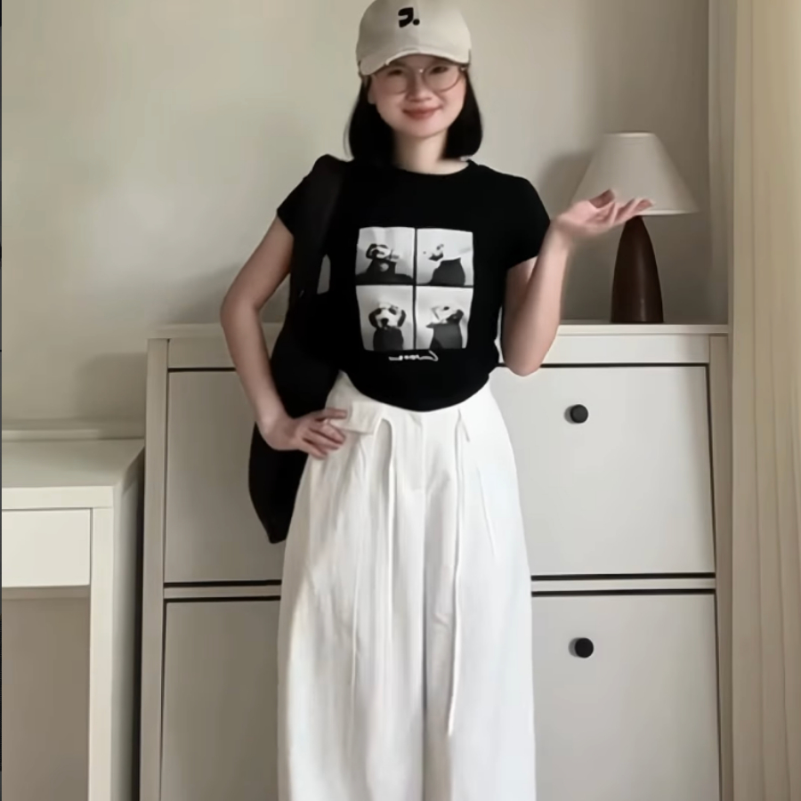 [Jemcloset] เสื้อยืด MEDIUM-FORM SHORT-SLEEVE IN STRETCH BORIP FABRIC - NOCA - 039