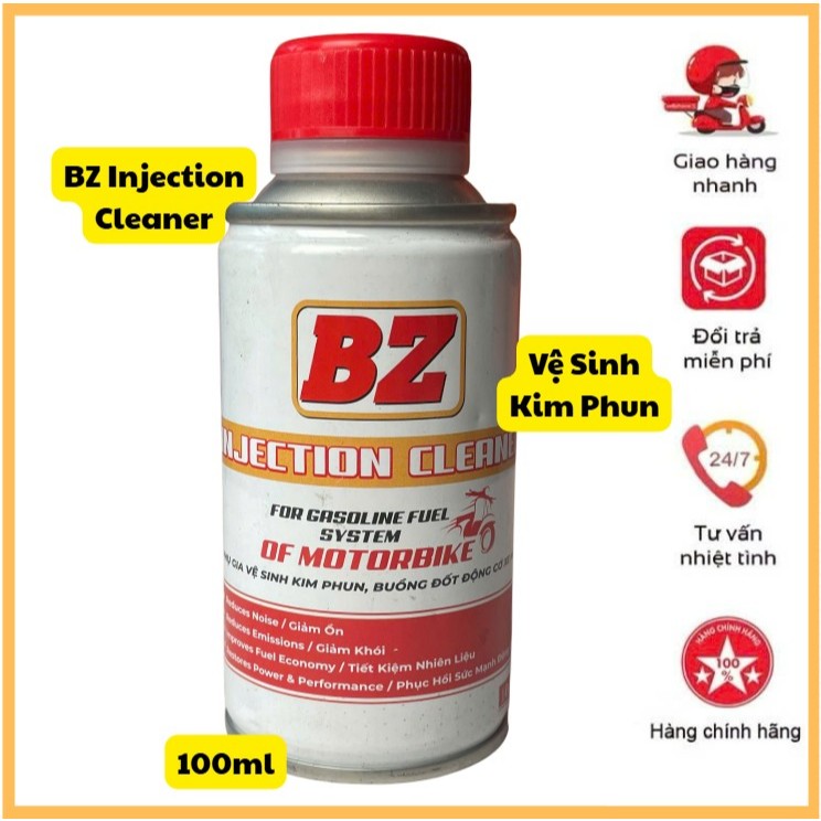 BZ Injection Cleaner 100ml น้ํายาทําความสะอาดการเผาไหม้เศร้า, สเปรย์คิน