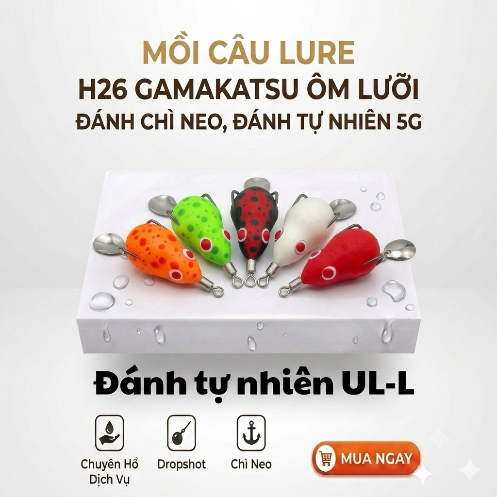 เหยื่อลม H26 พร้อมใบมีดกาคัตสึคมสุดๆ เหมาะสําหรับการตกหล่น UL-L