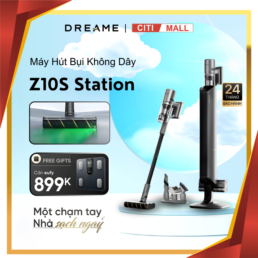 Dreame Z10S Station เครื่องดูดฝุ่นไร้สาย - เครื่องดักฝุ่นอัตโนมัติ, เครื่องตรวจจับฝุ่นแสงสีฟ้า, พลัง