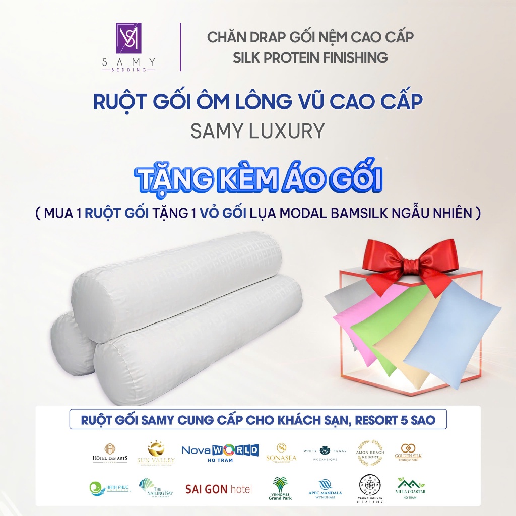 SAMY BEDDING Luxury Pillow Filler 5-Star Hotel Luxury Soft Feather