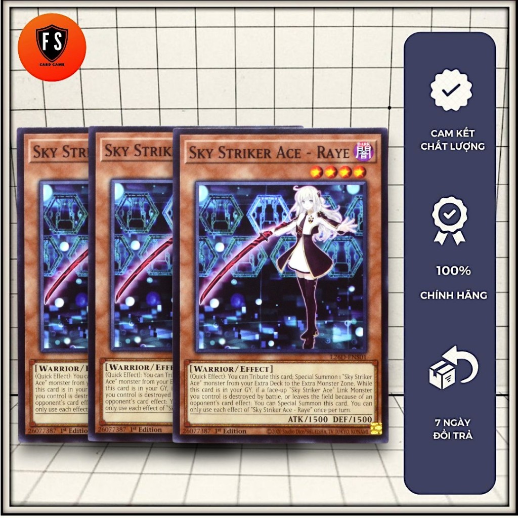 [FS Shop] การ์ด yugioh ของแท้ Set 3 Sky Striker Ace - Raye (ทั่วไป)