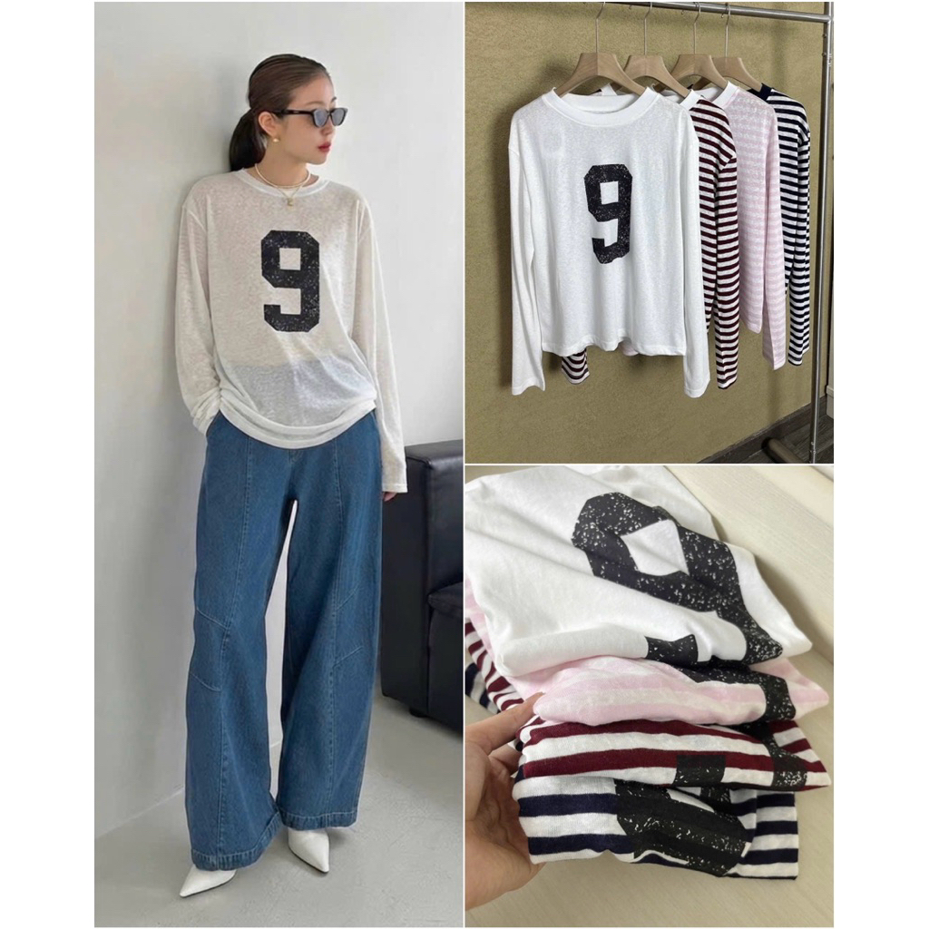 Coco Chic COBÉ No. 9 เสื้อยืดกระดาษแขนยาว