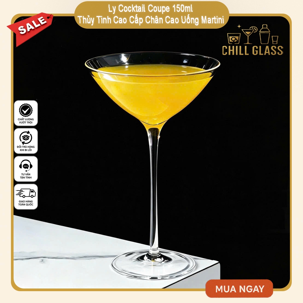 Martini Glass 150ml Luxury Coupe สไตล์สําหรับแชมเปญค็อกเทล