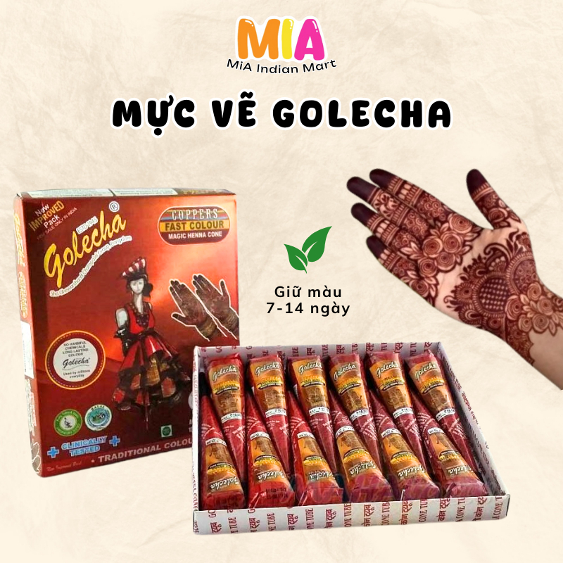 หมึกช็อคโกแลต Brown Golecha Henna, Mehendi Golecha Hena India Dark Brown