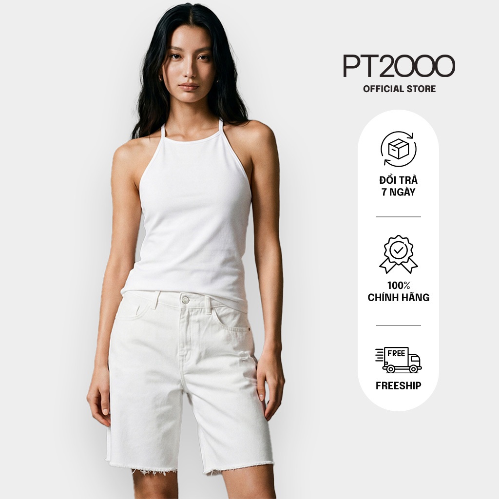 จุด2000 เสื้อยืดคล้องคอ ผ้าคอตตอน เท่ๆ ทรงเข้ารูป (เฉลี่ย-273)