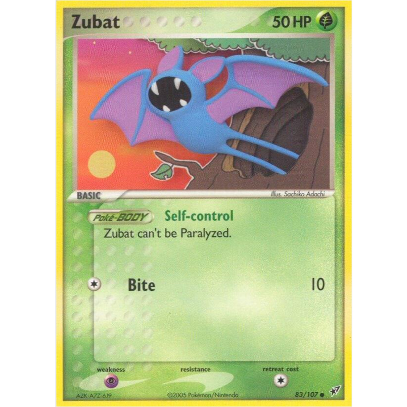 [การ์ดโปเกมอน TCG] Zubat 83/107 ทั่วไป