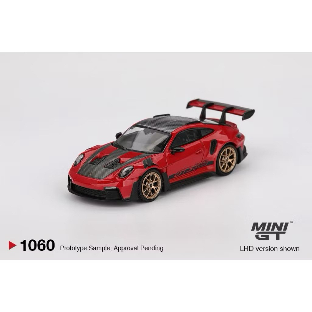 Mini GT 1060 Porsche 911 (992) GT3 RS Weissach Package Guards สีแดง