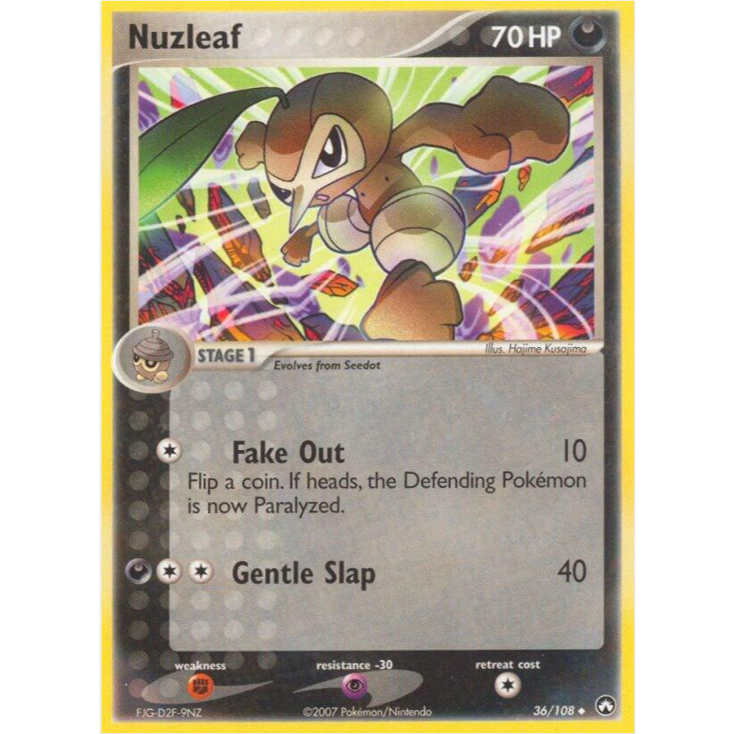 [การ์ดโปเกมอน TCG] Nuzleaf 36/108 Uncommon