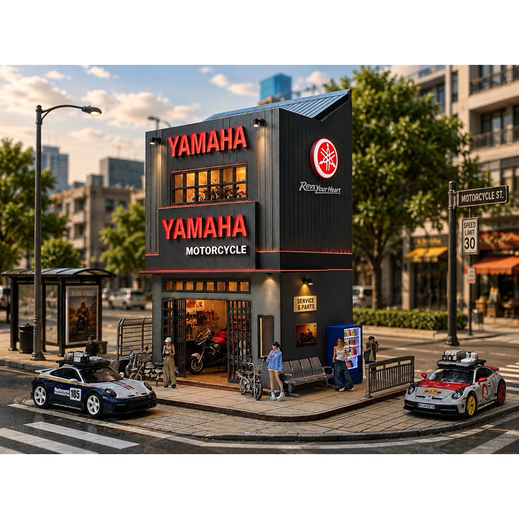 DIORAMA YAMAHA GARAGE KIT (NOT ASSEMBLY และสี)
