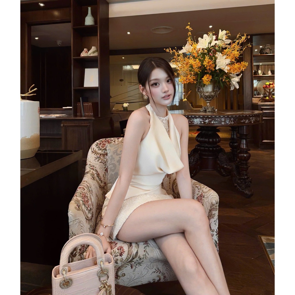 HU- ชุดสตรีพร้อมเปิดกลับ COLLECTION MIXED WITH SHORT SKIRT DNC 2 สี DNC19071