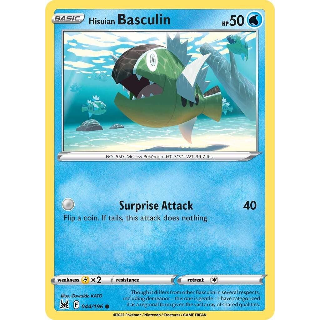 Basculin 044/196 การ์ดโปเกมอนแท้