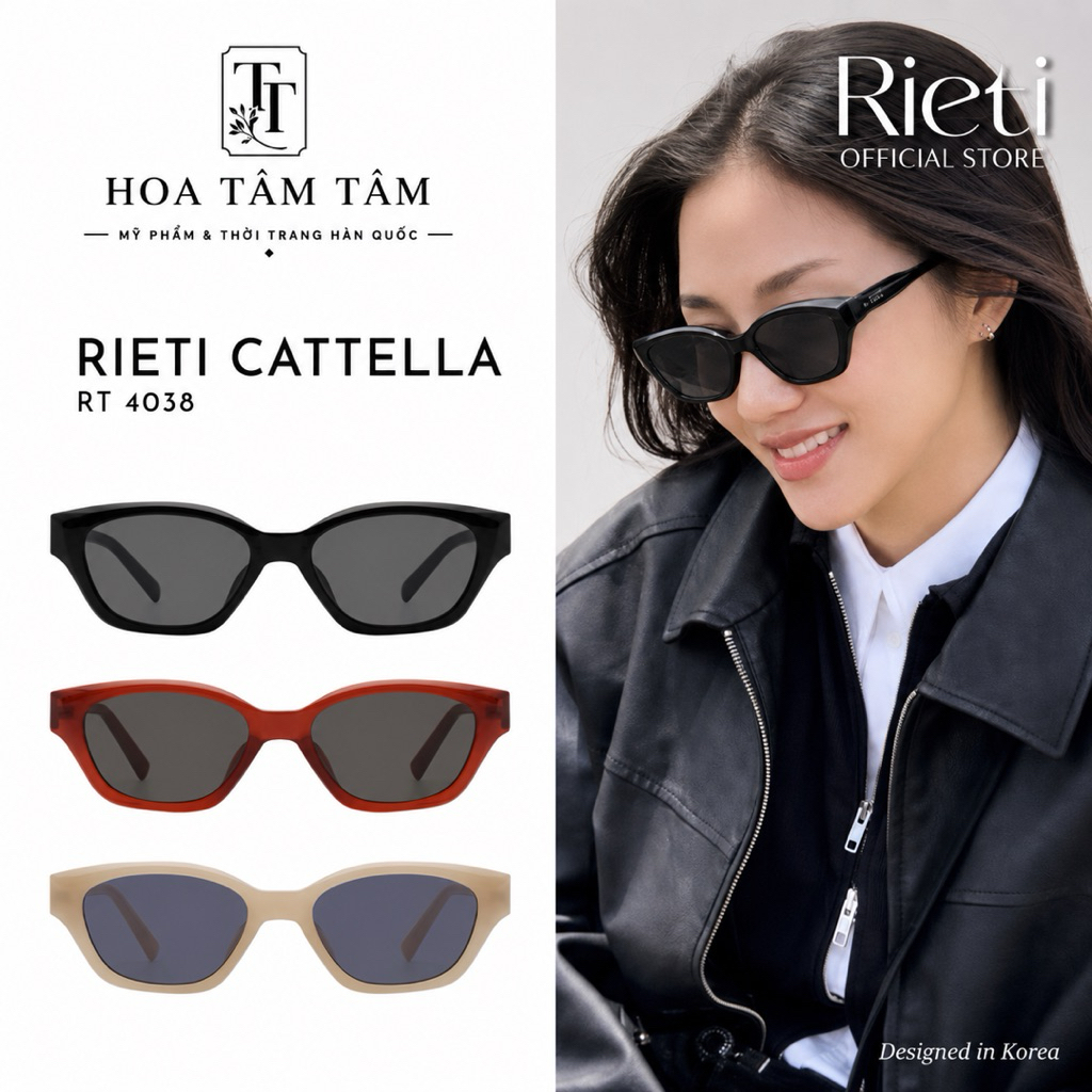 [ขายดี] RIETI CARTELLA RT4038 แว่นกันแดด Rieti แม่แพมสวม แว่นกันแดดสําหรับผู้ชายและผู้หญิงที่มีการป้