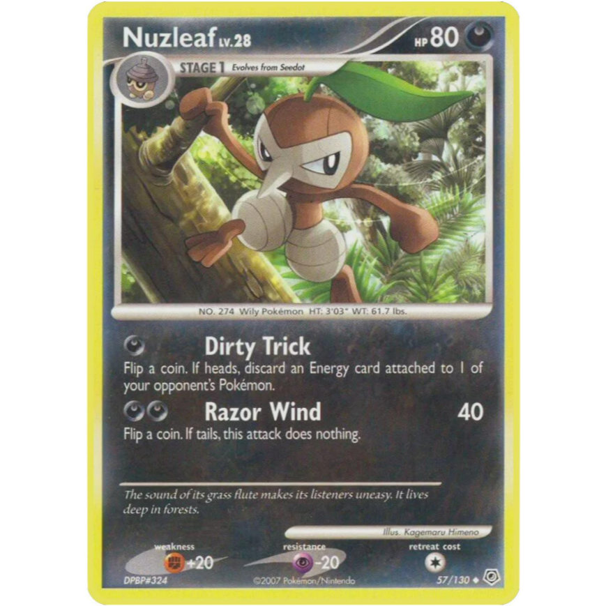 [การ์ดโปเกมอน TCG] Nuzleaf 57/130 Uncommon