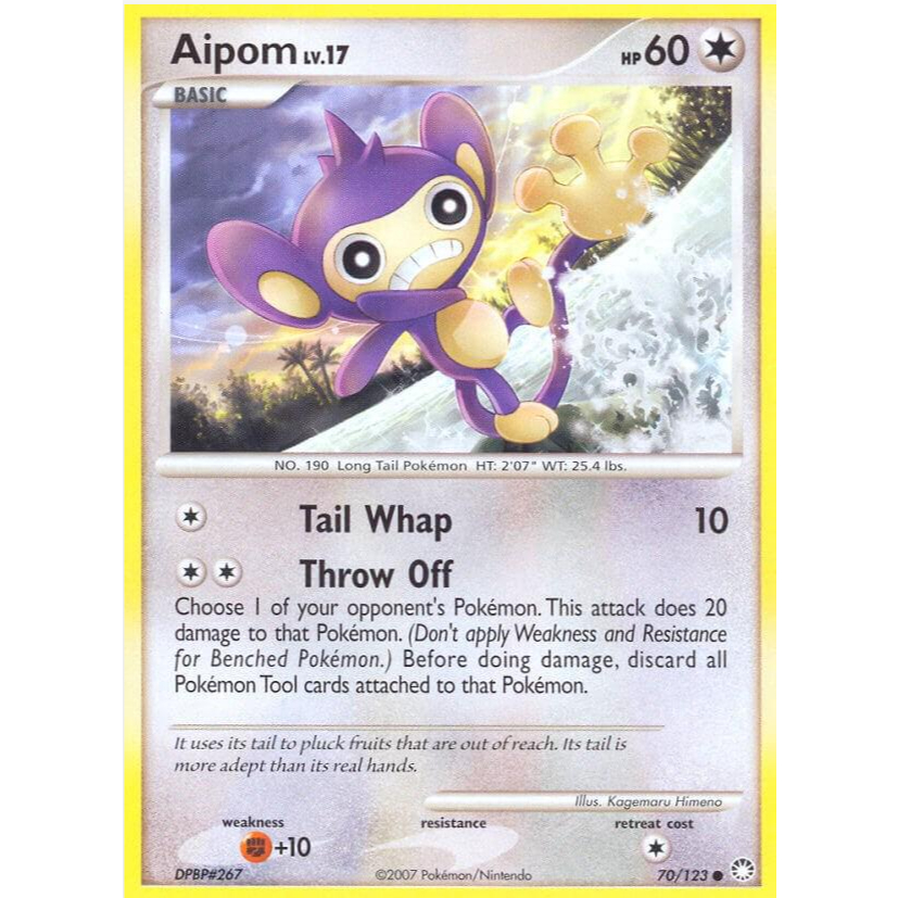 [การ์ดโปเกมอน TCG] Aipom 70/123 ทั่วไป
