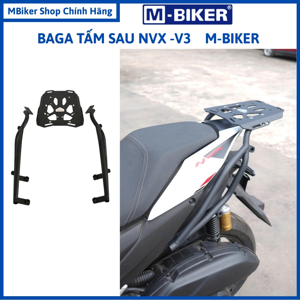 Baga NVX V3_ ด้านหลัง Baga NVX V3_ พอร์ตหลัง NVX V3_ สวิตช์ Baga ติดตั้งบนกล่องกระเป๋า M-Biker