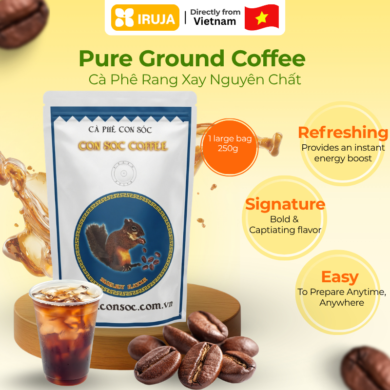 [IRUJA VIETNAM] GROUND COFFEE BLUE CON SOC 250G