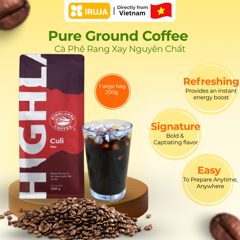 [IRUJA VIETNAM] GROUND COFFEE CULI SUPERME HIGHLANDS 200G