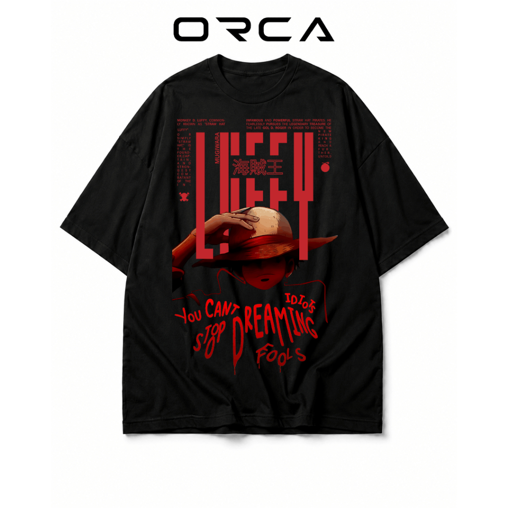 เสื้อยืด Orca พิมพ์ลาย Monkey D Luffy One Piece - ผ้าคอตตอนคุณภาพสูง - ORCA1323